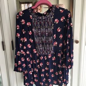 Floral, Boho, Anthropology top